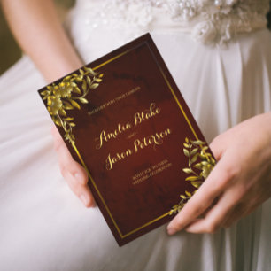 Invitación a la Boda de la Fórmula Dorada Regal de