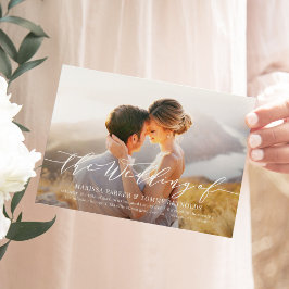 Invitación a la boda de la foto de amor eterna EVL