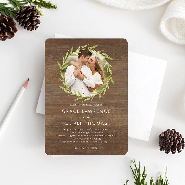 Invitación a la boda de la foto de amor natural NL (Subido por el creador)