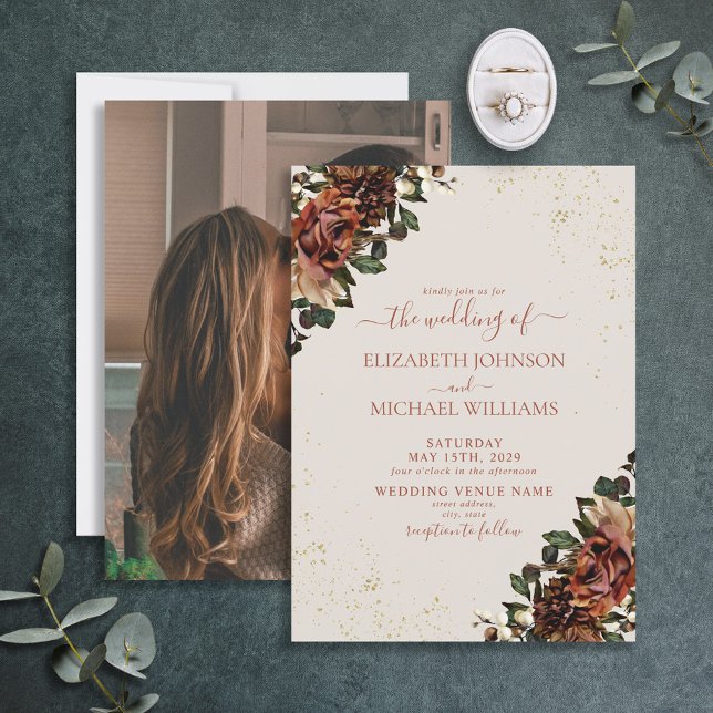 Invitación a la boda de la foto de Boho Terracotta (Subido por el creador)