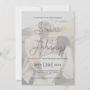 Invitación a la boda de la foto de Faux Vellum