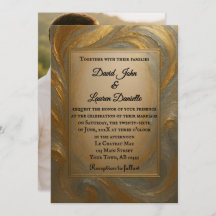 Invitación a la boda de la foto de la aleación de 