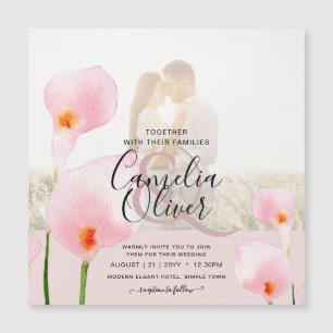 Invitación a la boda de la FOTO de la Calla Rosa M