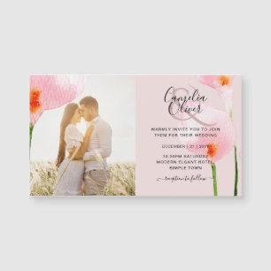 Invitación a la boda de la FOTO de la Calla Rosa M