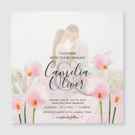 Invitación a la boda de la FOTO de la Calla Rosa M