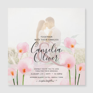 Invitación a la boda de la FOTO de la Calla Rosa M