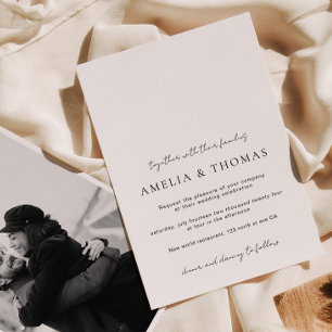 Invitación a la boda de la foto de la elegancia et
