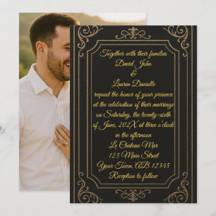 Invitación a la boda de la foto de la relación de 