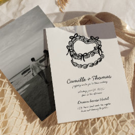 Invitación a la boda de la foto de un bizcocho cap