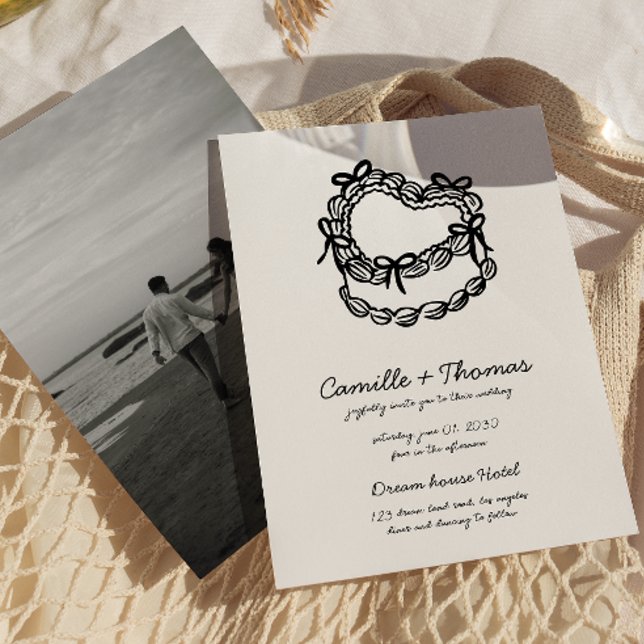 Invitación a la boda de la foto de un bizcocho cap (Subido por el creador)