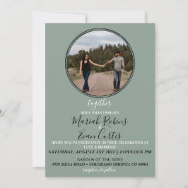 Invitación a la boda de la foto de Wreath de SAGE 