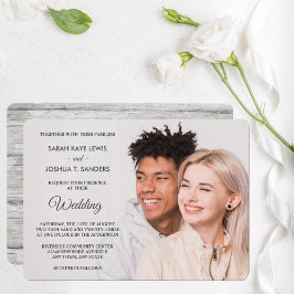 Invitación a la boda de la foto del lado derecho d