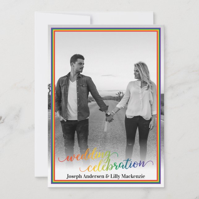 Invitación a la boda de la foto del Personalizado  (Anverso)