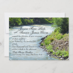 Invitación a la boda de la fotografía de la natura