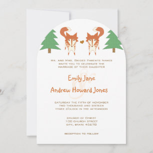 Invitación a la boda de la Fox Cute