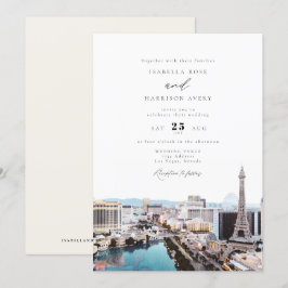 Invitación a la boda de la franja de las VEGAS Nev