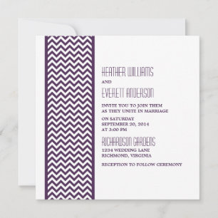 Invitación a la boda de la frontera de Chevron Púr