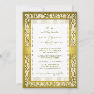 Invitación a la boda de la frontera de Golden Rega