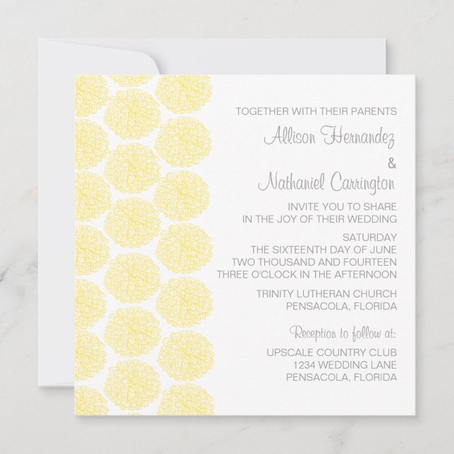 Invitación a la boda de la frontera de Zambia, ama (Anverso)