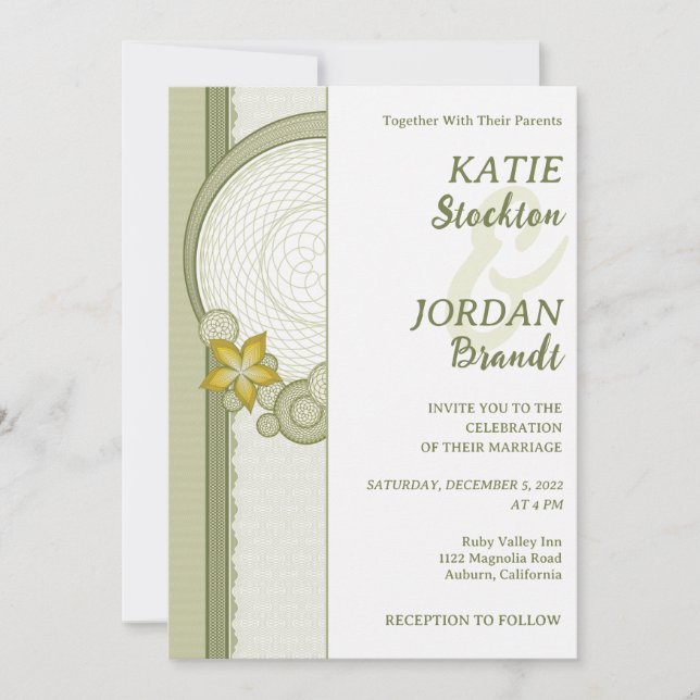 Invitación a la boda de la frontera verde (Anverso)