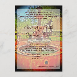 Invitación a la boda de la fuente suroeste mexican