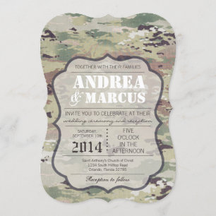 Invitación a la boda de la Fuerza Aérea del Ejérci