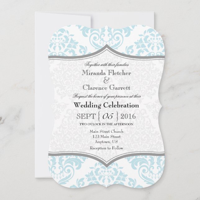 Invitación a la boda de la funda de la funda de Da (Anverso)