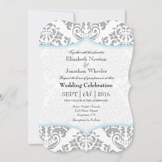 Invitación a la boda de la funda de la funda de Da (Anverso)