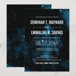 Invitación a la boda de la galaxia azul
