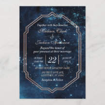 Invitación a la boda de la Galaxia Celestial de la