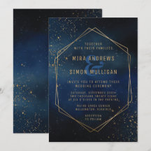 Invitación a la boda de la galaxia dorada