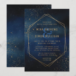 Invitación a la boda de la galaxia dorada