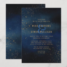 Invitación a la boda de la galaxia dorada