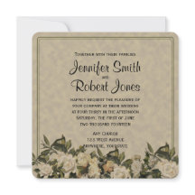 Invitación a la boda de la Gardenia Vintage