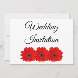 Invitación a la boda de la Gerbera Roja Personaliz