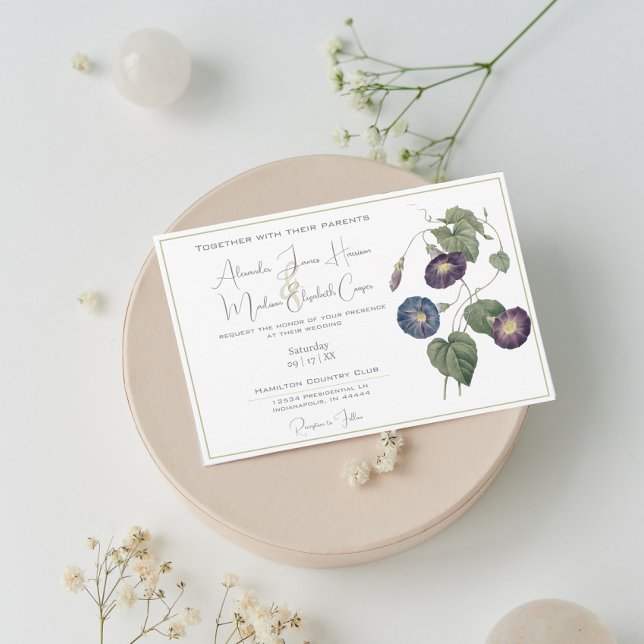 Invitación a la boda de la gloria de la mañana (Subido por el creador)