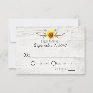 Invitación a la boda de la granja de madera de est