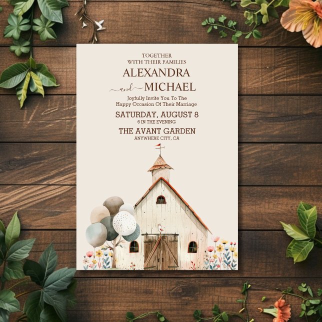 Invitación a la boda de la granja de rancho (Subido por el creador)
