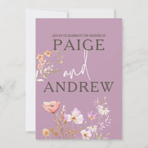 Invitación a la boda de la granja Lavendar
