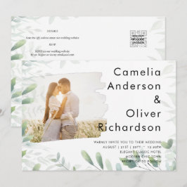 Invitación a la boda de la GREENERY de la foto de 