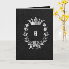 Invitación a la boda de la guirnalda de monograma 