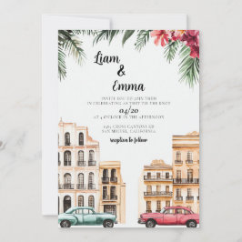 Invitación a la boda de La Habana en Cuba