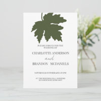Invitación a la boda de la hoja de arce del otoño