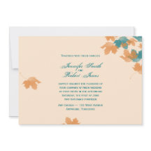 Invitación a la boda de la hoja de arce del otoño 