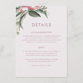 Invitación a la boda de la hoja de goma nativa aus