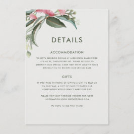 Invitación a la boda de la hoja de goma nativa aus