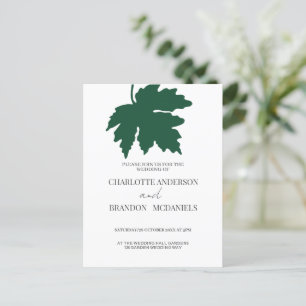 Invitación a la boda de la hoja verde de arce