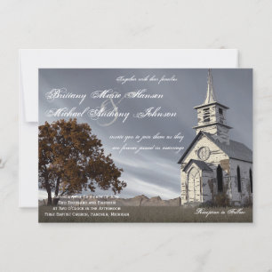 Invitación a la boda de la iglesia de los robles
