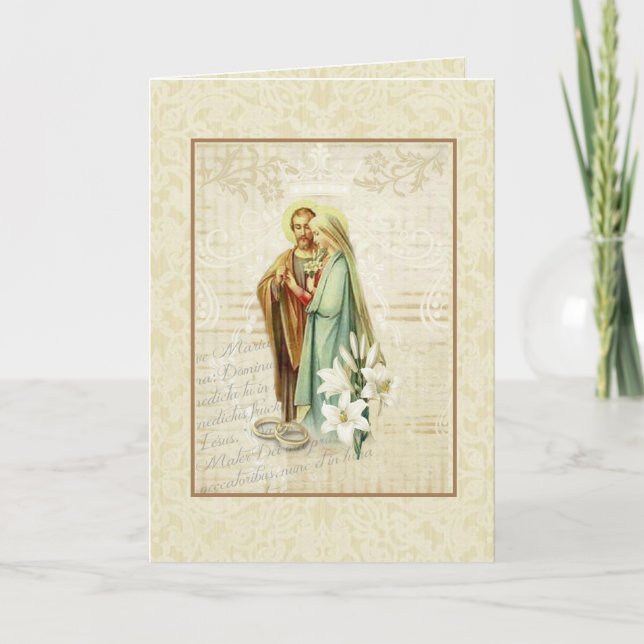 Invitación a la boda de la Iglesia Tradicional Cat (Anverso)