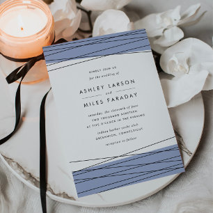 Invitación a la boda de la infancia Azul acero